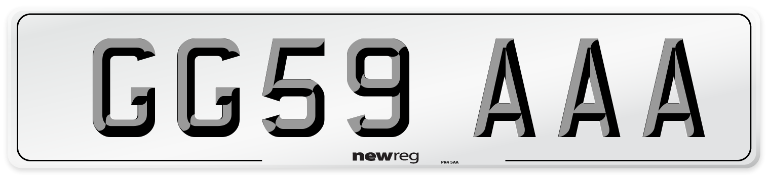 GG59 AAA Number Plate from New Reg